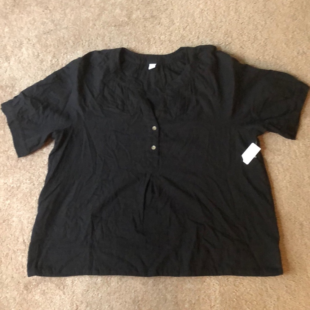 Black button down blouse